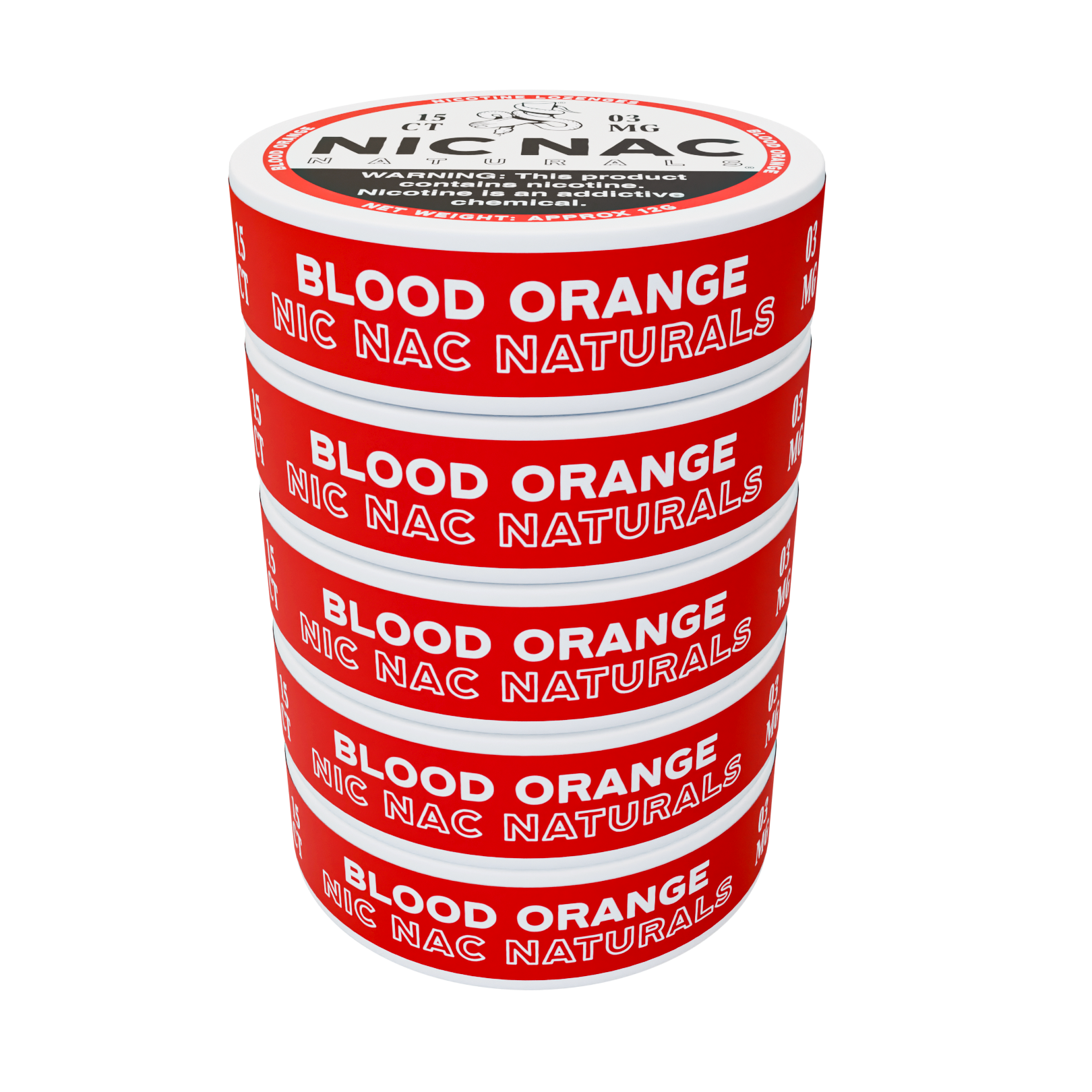 Nic Nac Blood Orange 3mg Pack Of 5 Nicotine Lozenges