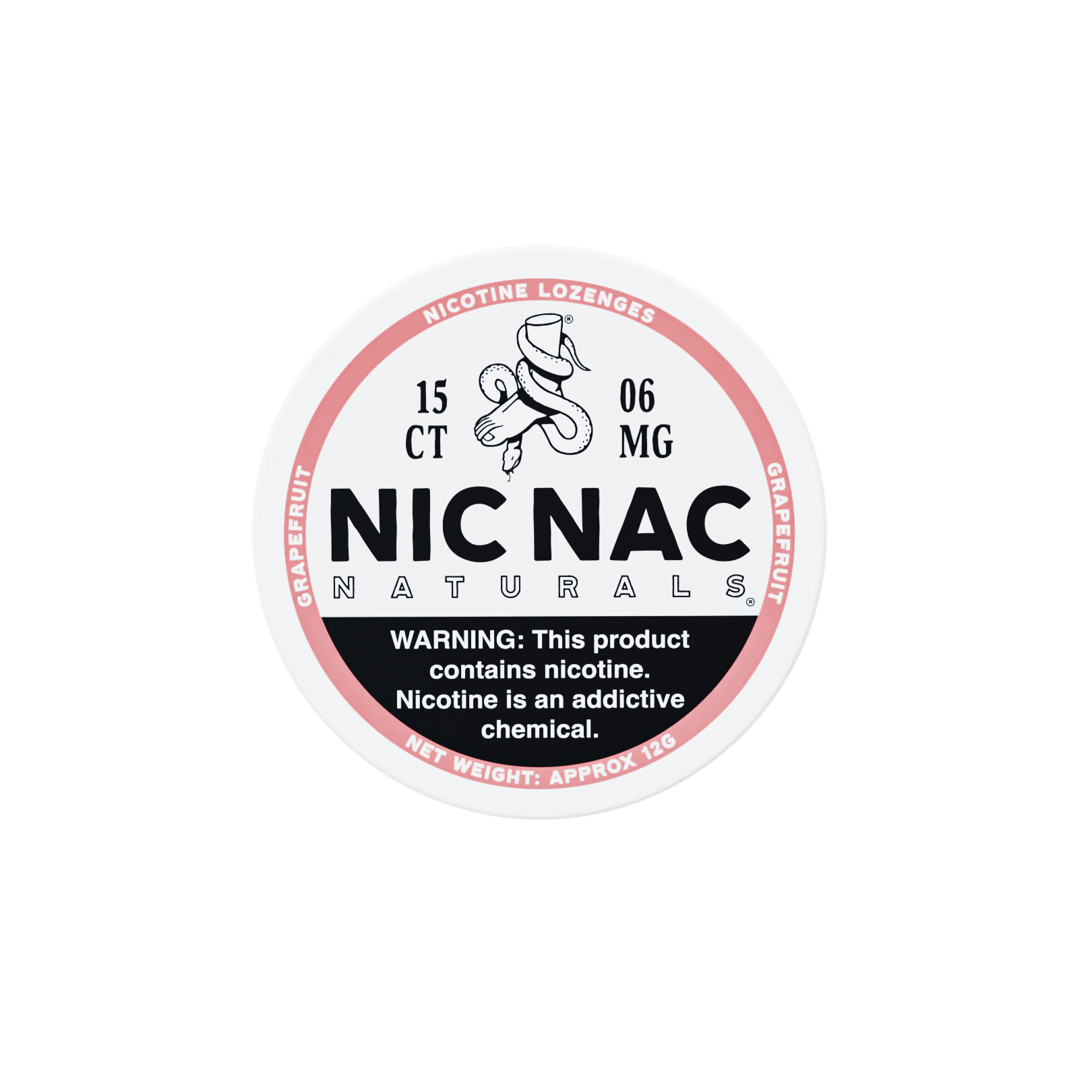 Nic Nac Grapefruit Old Design 6MG Nicotine Lozenges