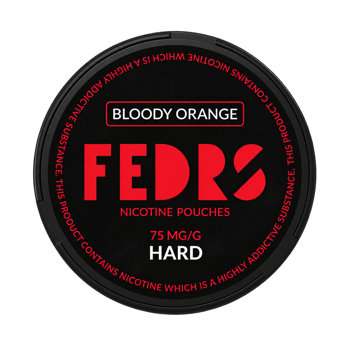 FEDRS Bloody Orange Hard 75MG Nicotine Pouches