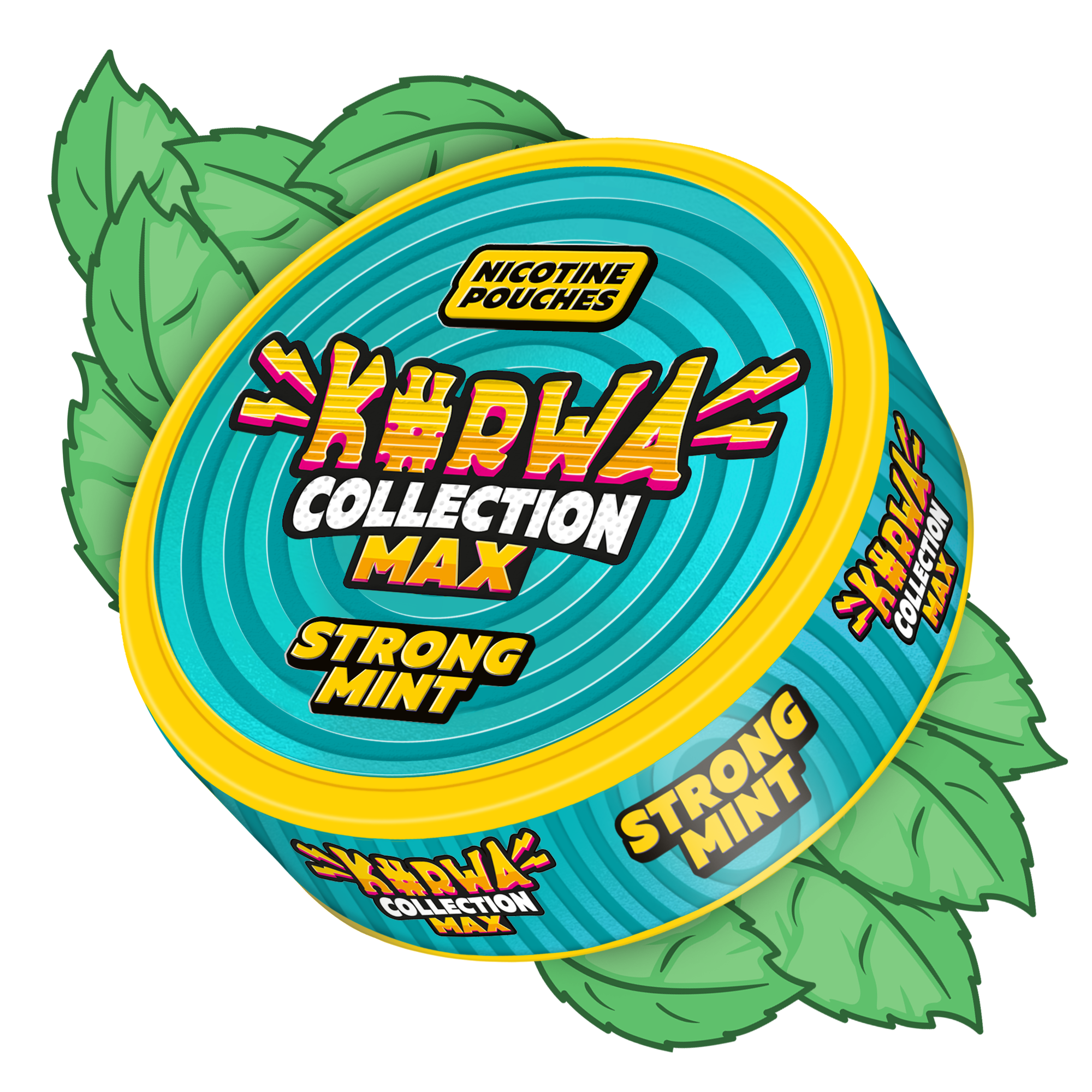Kurwa Collection Max Strong Mint Side View Nicotine Pouches
