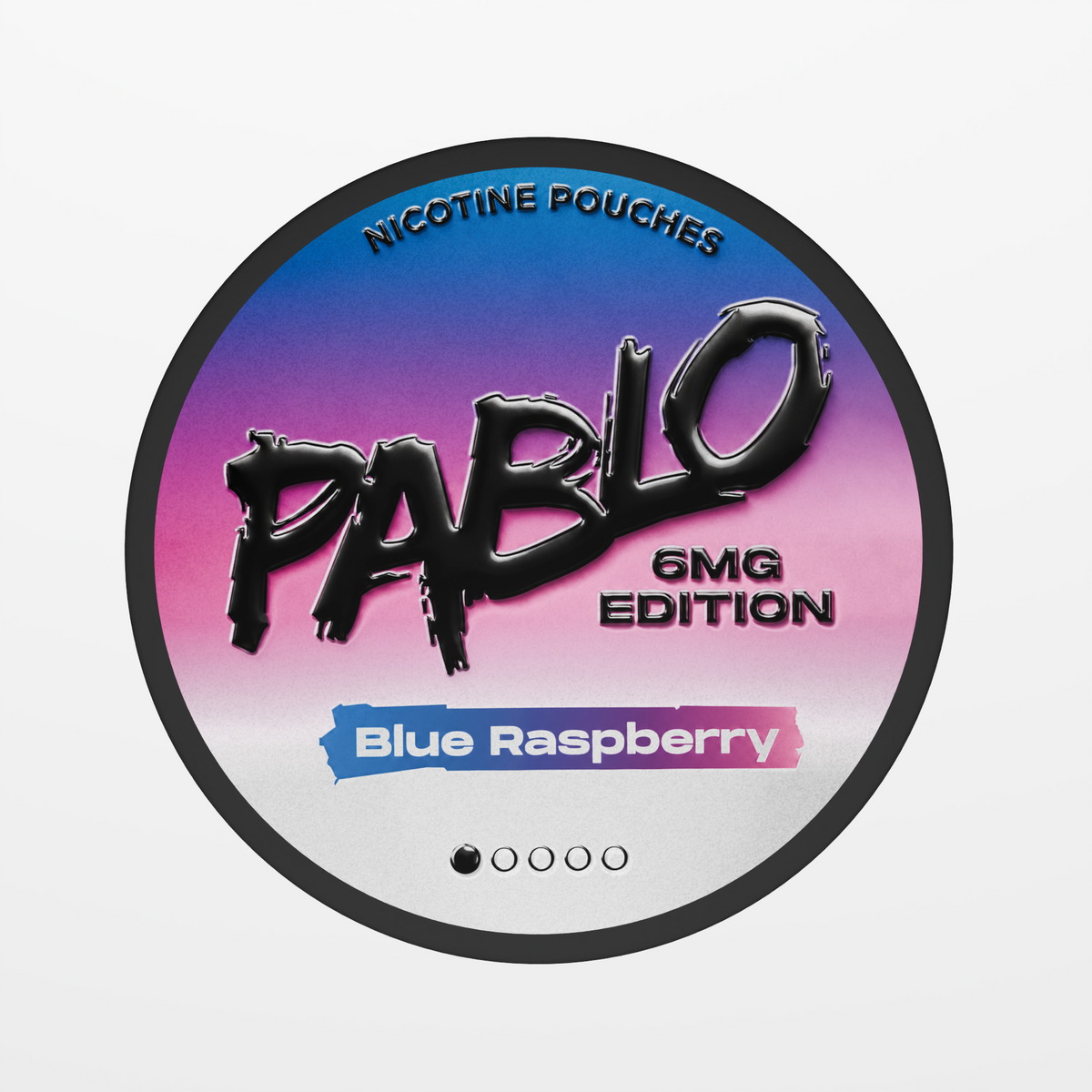 Pablo Blue Raspberry 6MG Edition Nicotine Pouches Front View