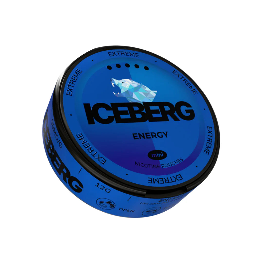 Iceberg Mini Energy Nicotine Pouches Side View