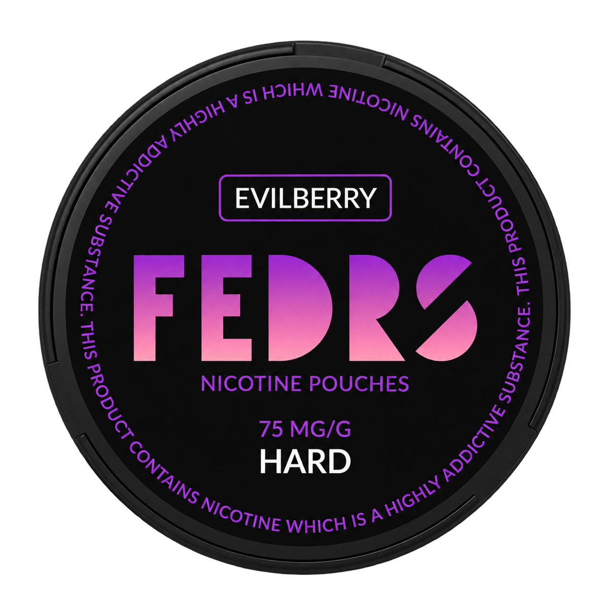 FEDRS Black Evilberry Hard 75MG Nicotine Pouches