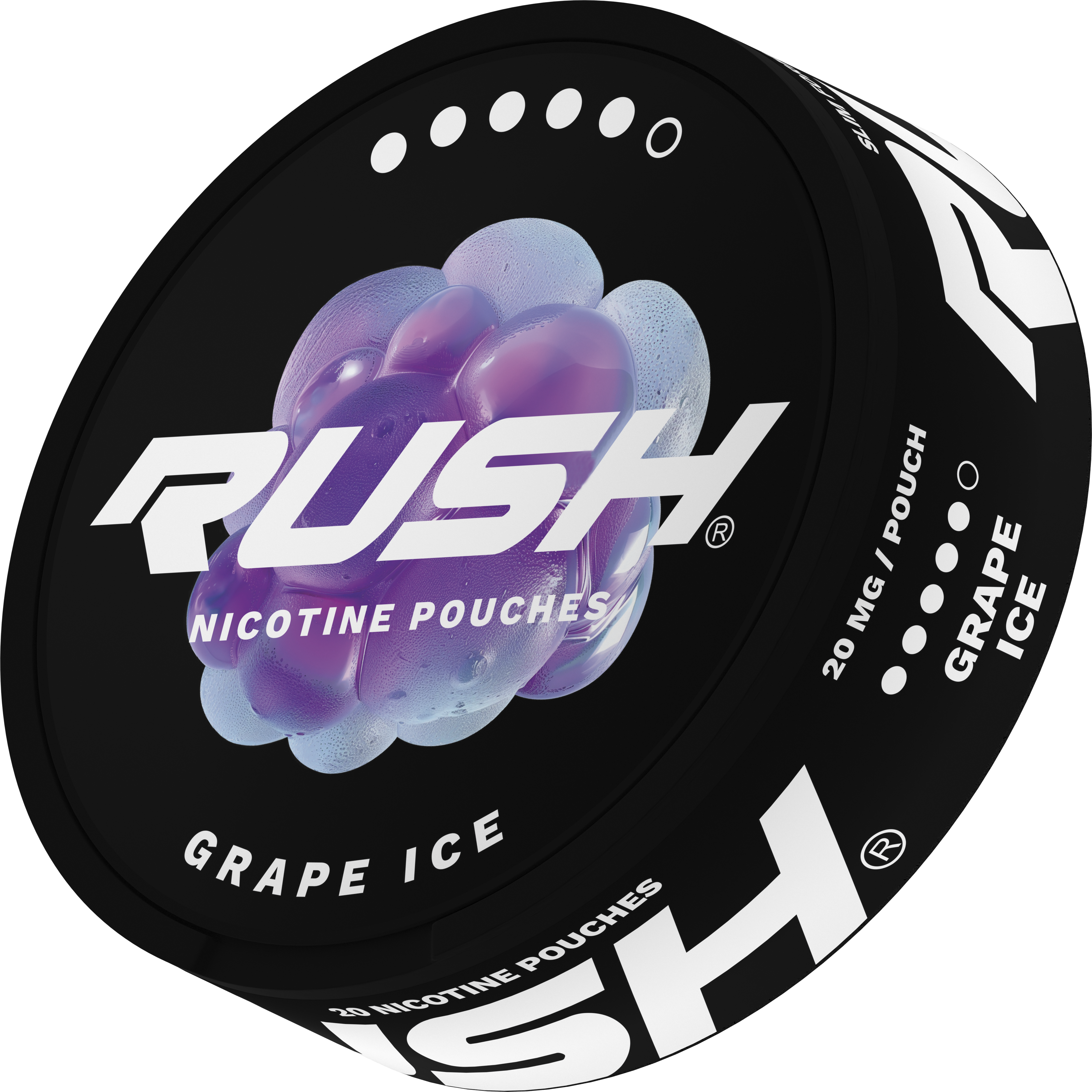 Rush Extreme Grape Ice Side View Nicotine Pouches