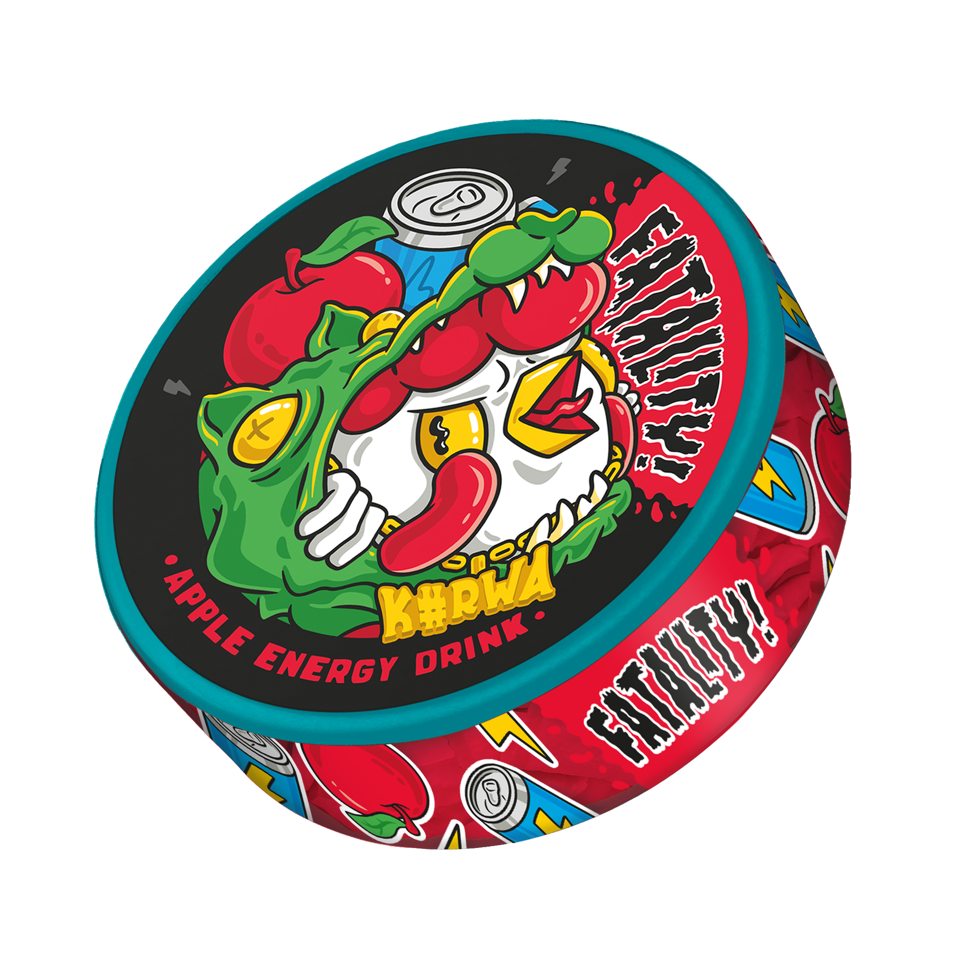KURWA FATALITY Apple Energy Drink - pouchline