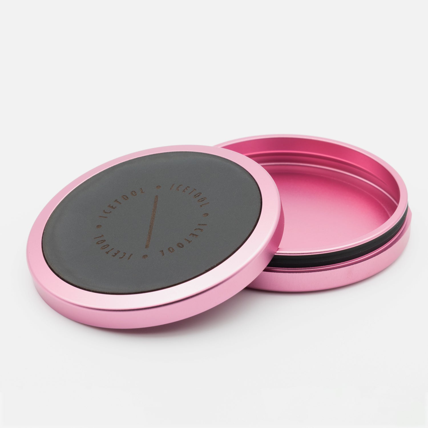 Icetool Slim Can Leatherface Candy Pink Black Nicotine Pouches Refill Tin Open View