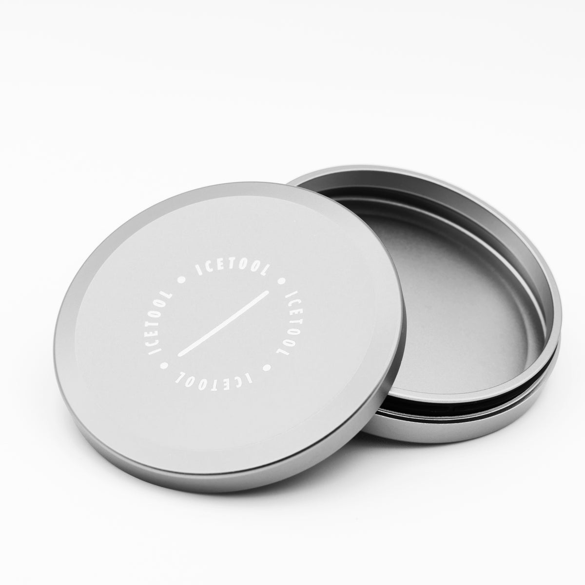 Icetool Slim Can Silver Nicotine Pouches Refill Tin Open View
