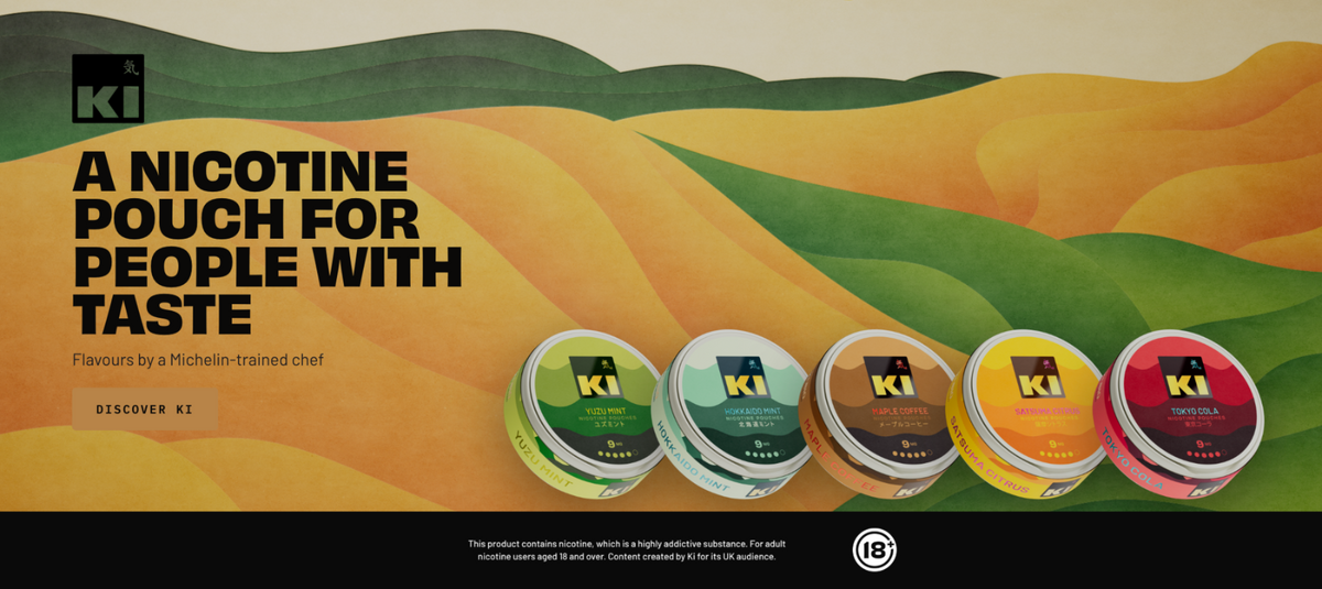 KI nicotine pouches in five flavours