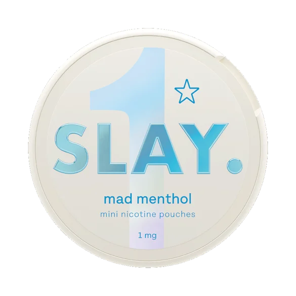 Slay Mad Menthol Mini 1MG Nicotine Pouches Front View