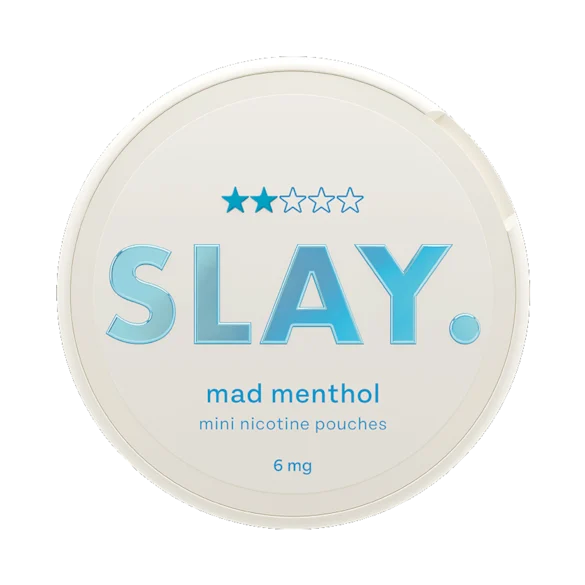 Slay Mad Menthol 6MG Mini Nicotine Pouches Front View