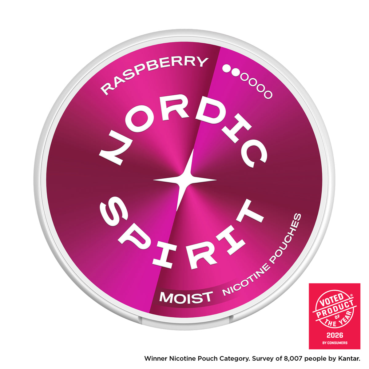 Nordic Spirit Raspberry Regular Moist Nicotine Pouches
