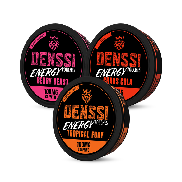 Denssi Energy Top 3 Bundle Caffeine Pouches