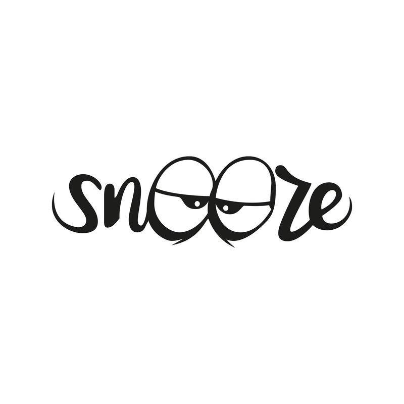 SNOOZE logo featuring bold text design with unique eye graphic, representing a smoother nicotine experience.
