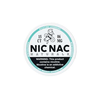Nic Nac Wintergreen Old Design 6MG Nicotine Lozenges