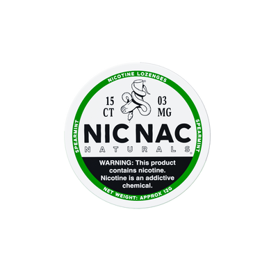Nic Nac Spearmint Old Design 3MG Nicotine Lozenges