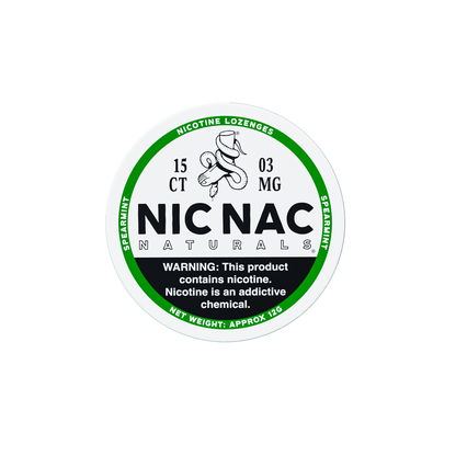 Nic Nac Spearmint 3MG Nicotine Lozenges