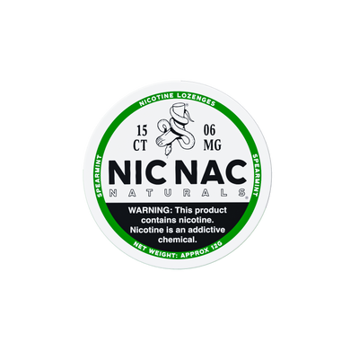 Nic Nac Spearmint Old Design 6MG Nicotine Lozenges