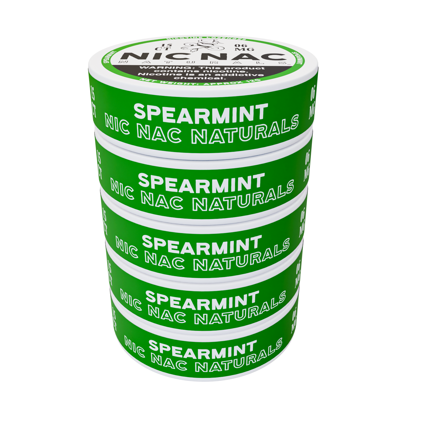 Nic Nac Spearmint 3MG Pack Of 5 Nicotine Lozenges