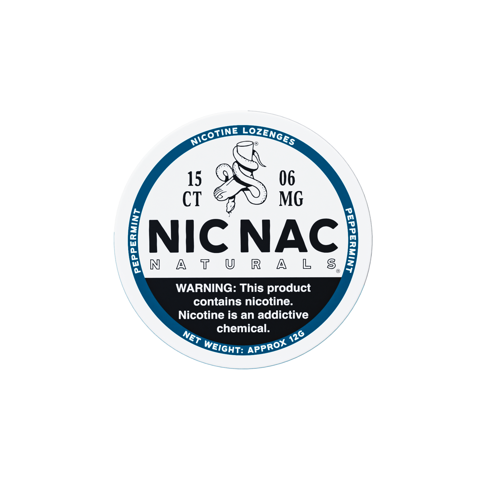Nic Nac Peppermint Old Design 6MG Nicotine Lozenges