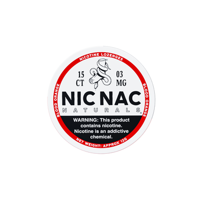 Nic Nac Blood Orange Old Design 3MG Nicotine Lozenges