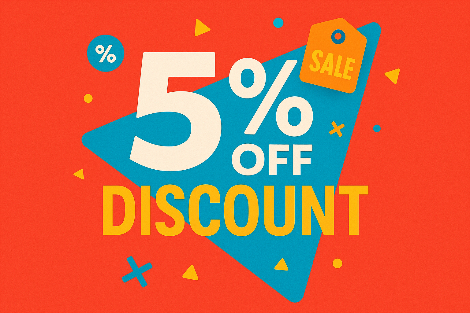 5% OFF DISCOUNT 