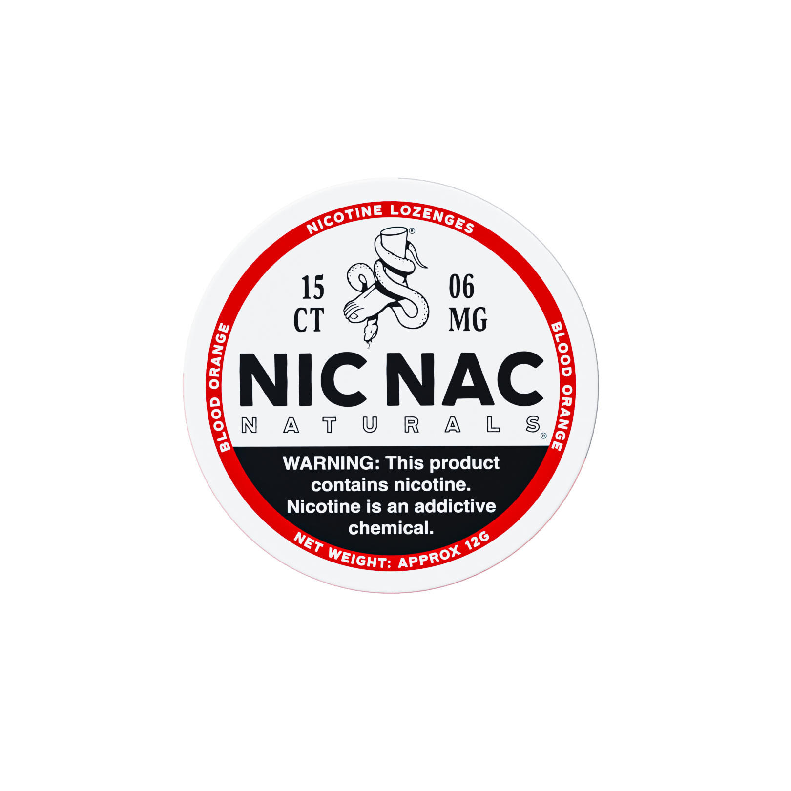 Nic Nac Blood Orange Old Design 6MG Nicotine Lozenges