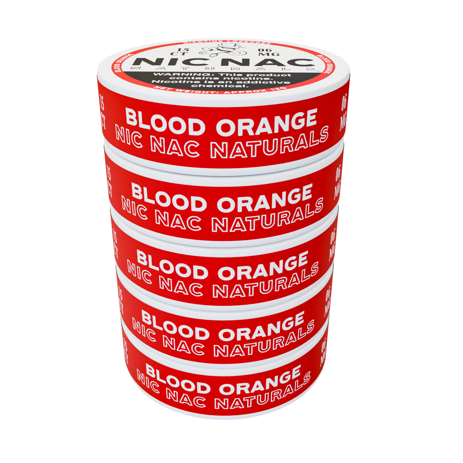 Nic Nac Blood Orange 6MG Pack Of 5 Nicotine Lozenges
