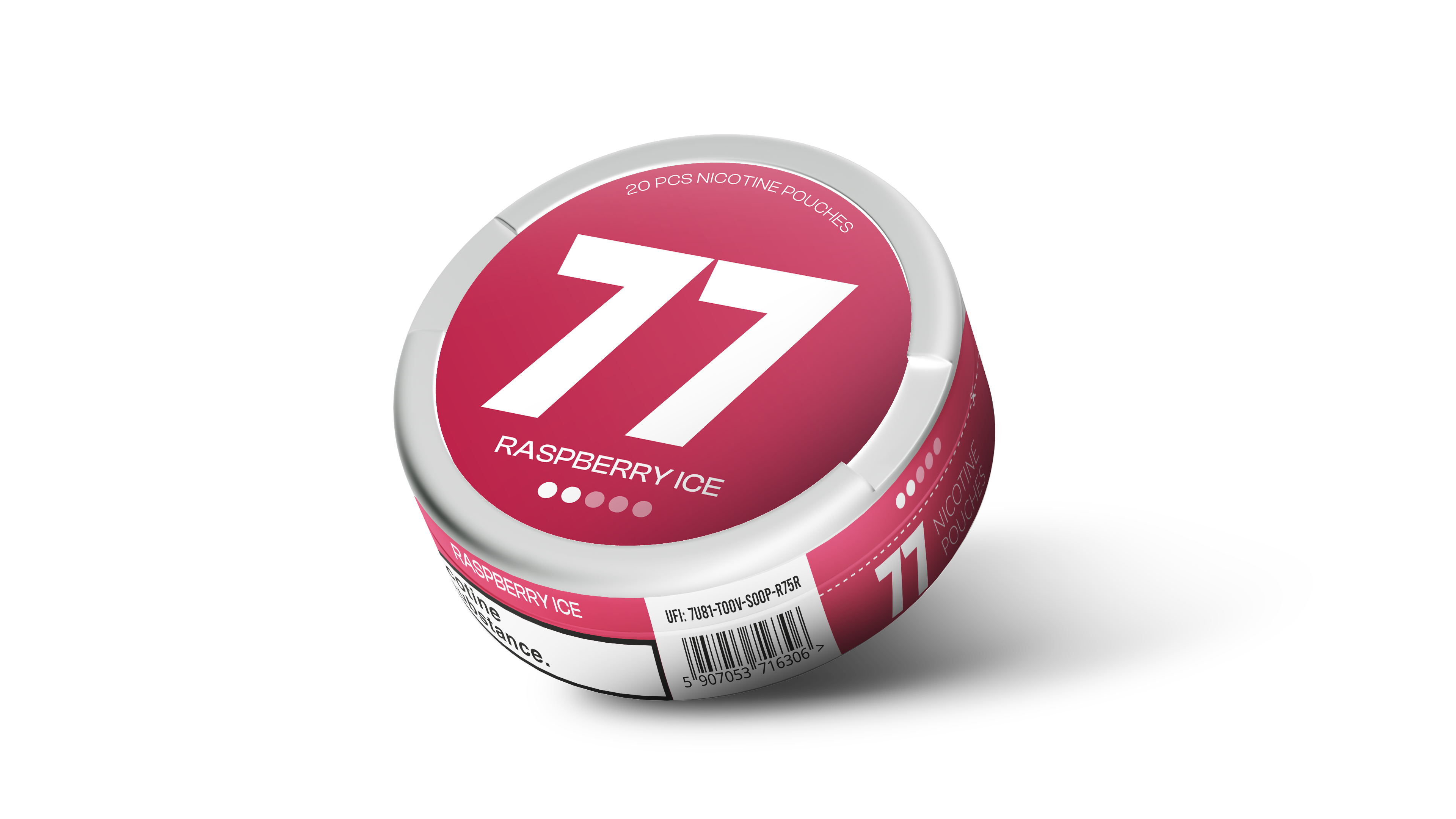 77 Raspberry Ice Nicotine Pouches