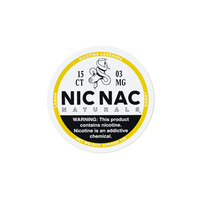 Nic Nac Lemon Old Design 3MG Nicotine Lozenges