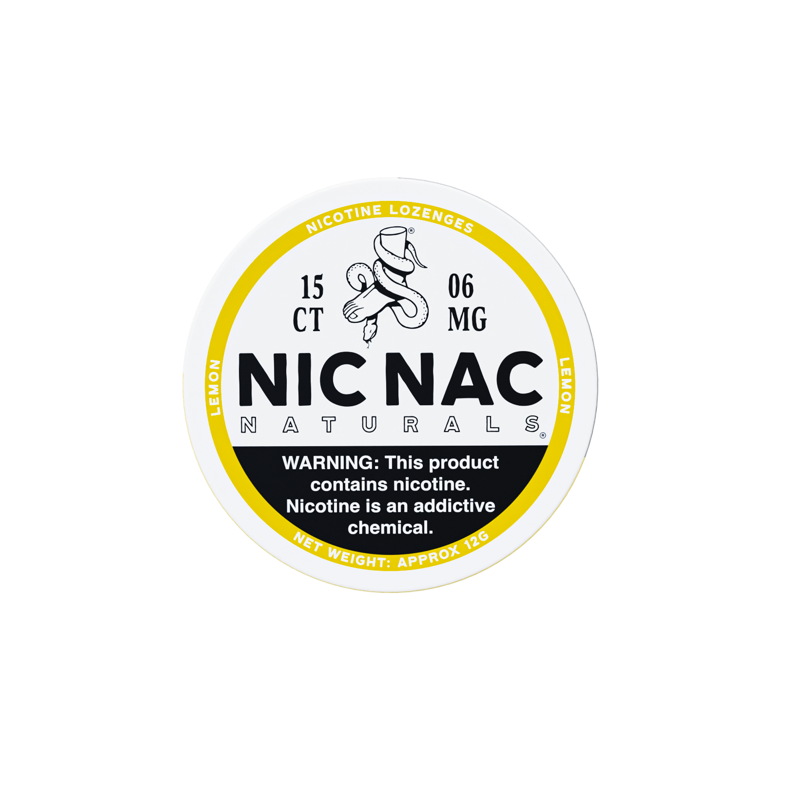 Nic Nac Lemon Old Design Nicotine Lozenges