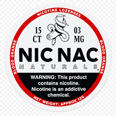 Nic Nac Naturals Blood Orange 3MG Nicotine Lozenges