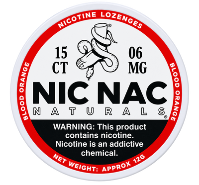 Nic Nac Naturals Blood Orange 6MG Nicotine Lozenges