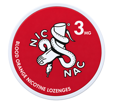 Nic Nac Blood Orange 3MG Nicotine Lozenges
