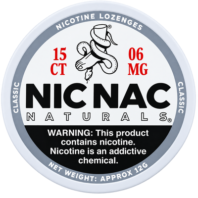Nic Nac Naturals Classic 6MG Nicotine Lozenges