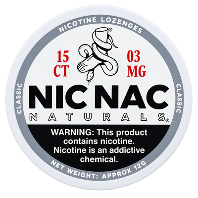 Nic Nac Naturals Classic 3MG Nicotine Lozenges