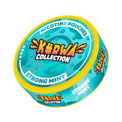 Kurwa Collection Strong Mint Side View Nicotine Pouches