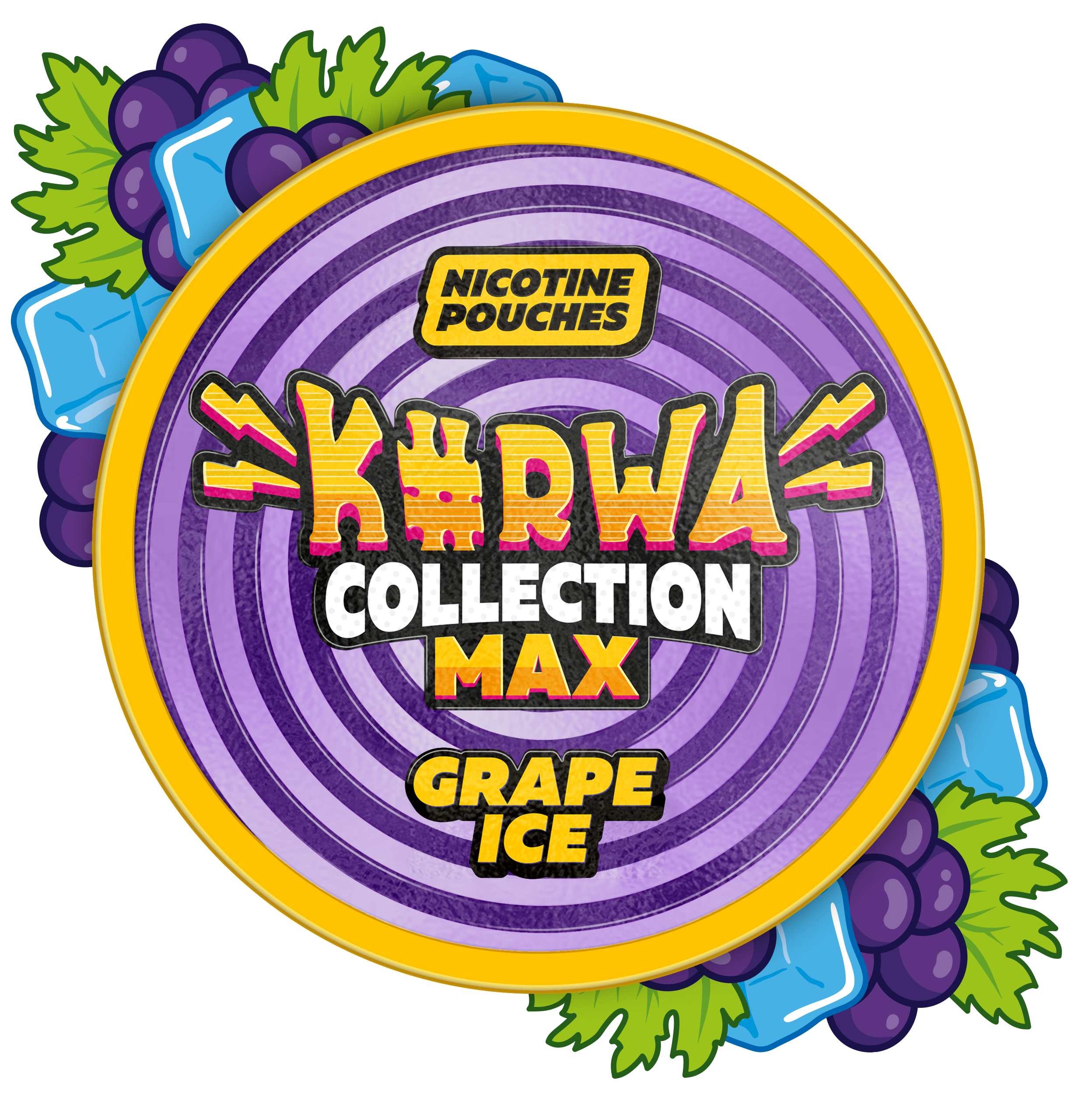 Kurwa Collection Max Grape Ice Nicotine Pouches