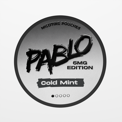 Pablo Cold Mint 6MG Edition Nicotine Pouches Front View.