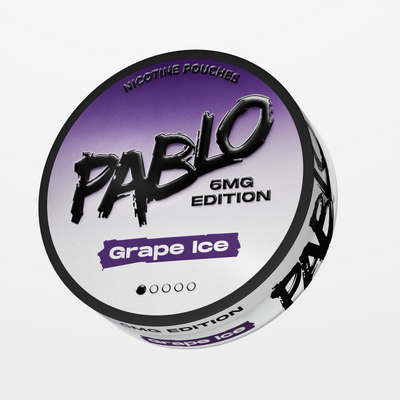 Pablo Grape Ice 6MG Edition Nicotine Pouches Side View