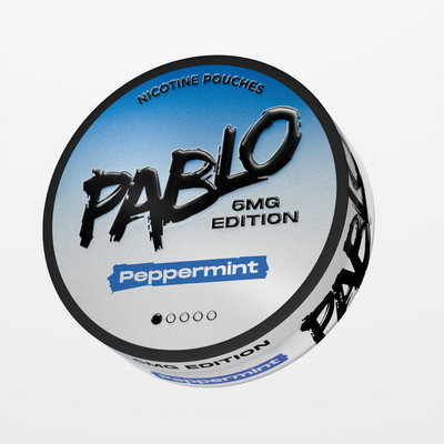Pablo Peppermint 6MG Edition Nicotine Pouches Side View
