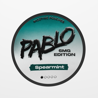 Pablo Spearmint 6MG Edition Nicotine Pouches Front View