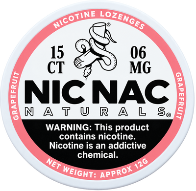 Nic Nac Naturals Grapefruit 6MG Nicotine Lozenges