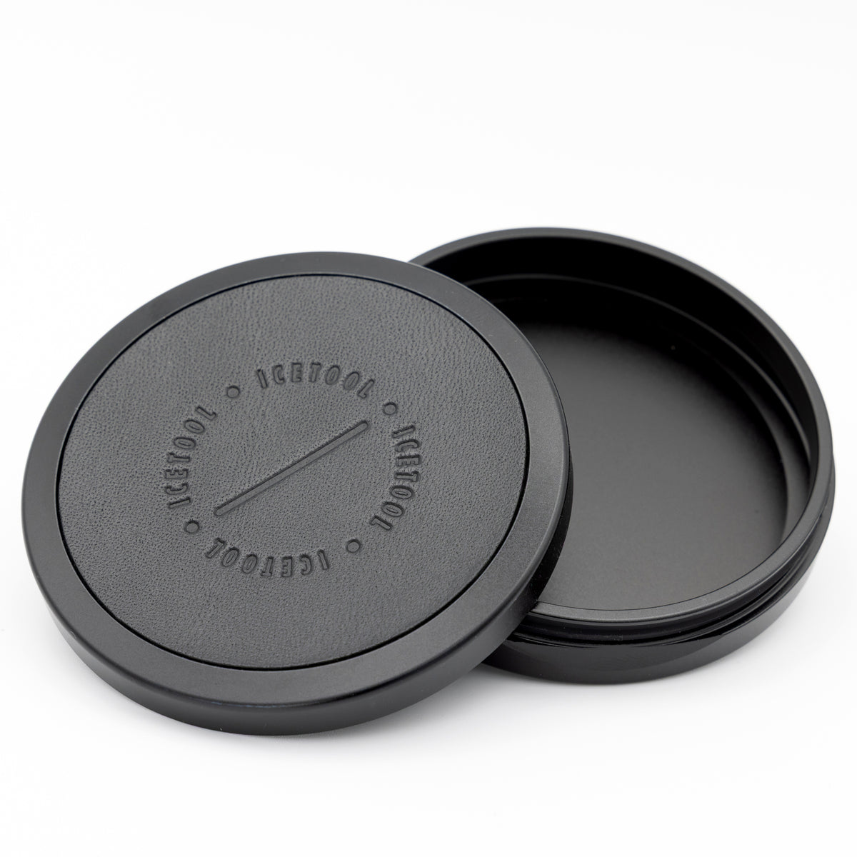 Icetool Slim Can Leatherface Black Nicotine Pouches Refill Tin Open View