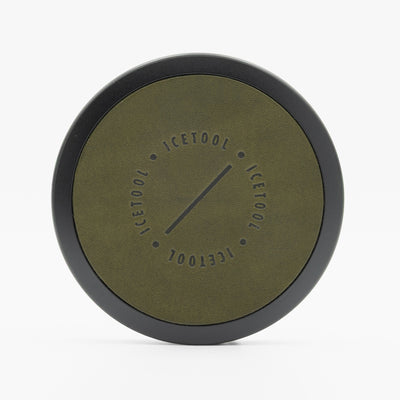 Icetool Slim Can Leatherface Olive Green Black Nicotine Pouches Refill Tins Front View.