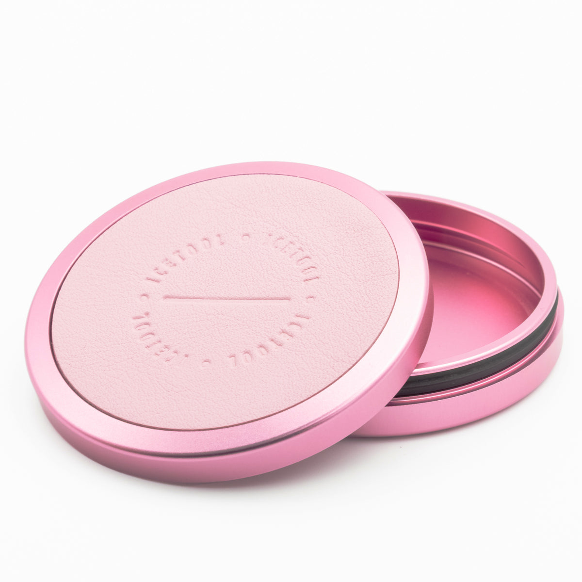 Icetool Slim Can Leatherface Candy Pink / Pink Powder Nicotine Pouches Refill Tin Open View