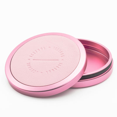 Icetool Slim Can Leatherface Candy Pink / Pink Powder Nicotine Pouches Refill Tin Open View