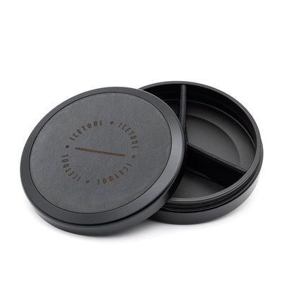 Icetool Tri-Can Leatherface Black Nicotine Pouches Refill Tin Open View