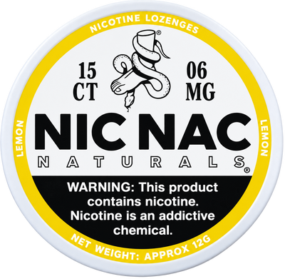 Nic Nac Naturals Lemon 6MG Nicotine Lozenges