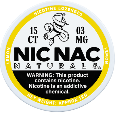 Nic Nac Naturals Lemon 3MG Nicotine Lozenges