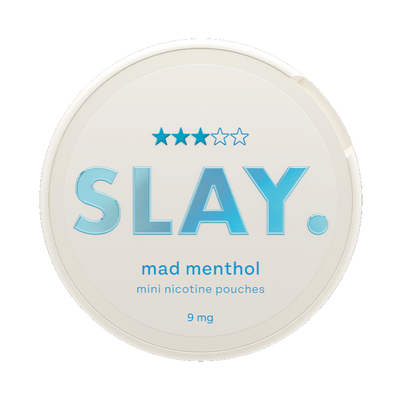 Slay Mad Menthol 9MG Mini Nicotine Pouches Front View